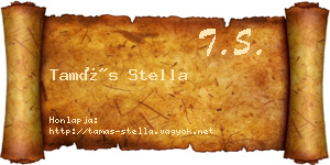 Tamás Stella névjegykártya