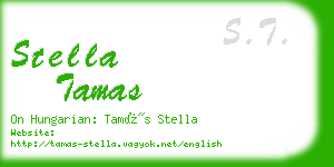 stella tamas business card
